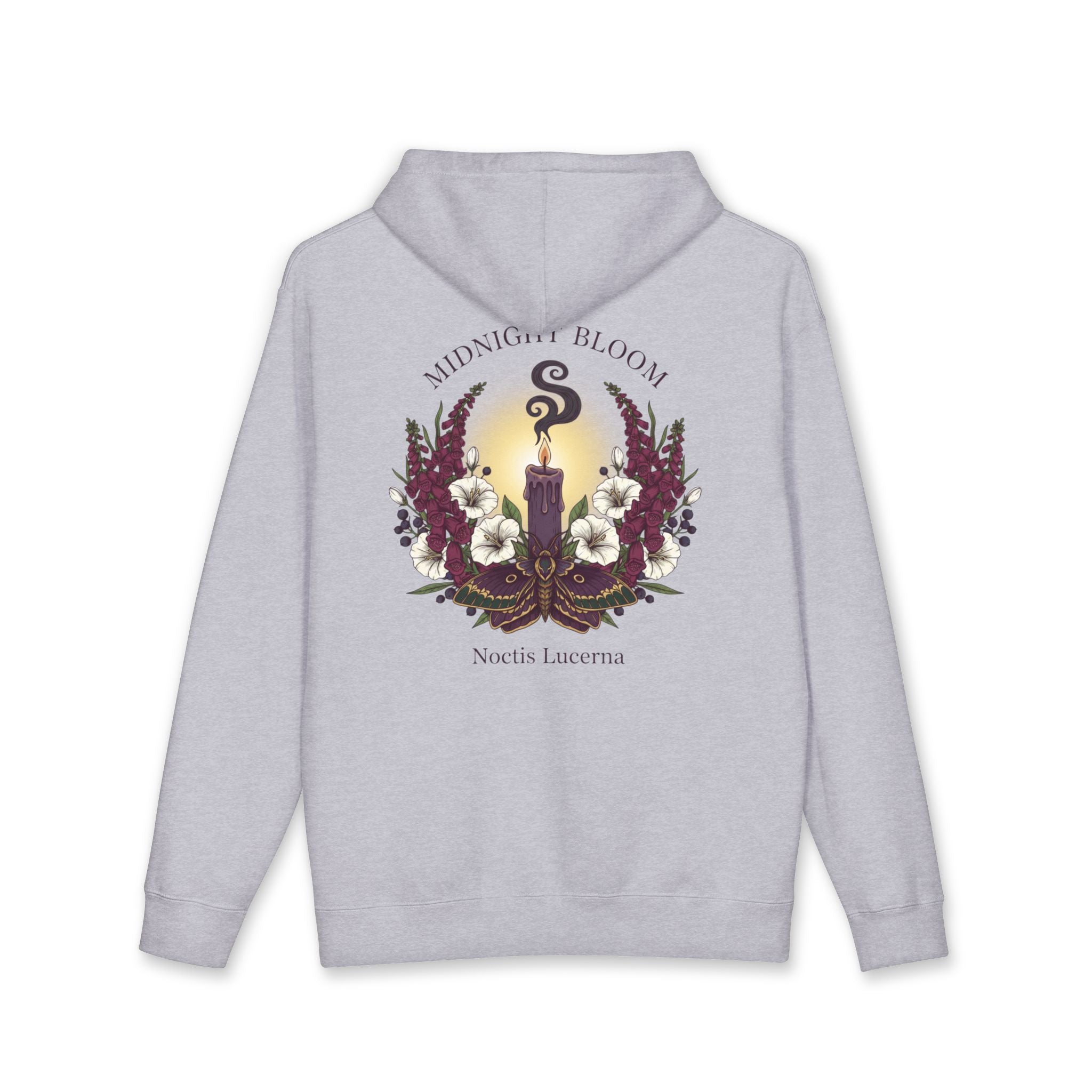 Midnight Bloom Hoodie — Gothic Floral Candle Sweatshirt - Creations by Chris and Carlos