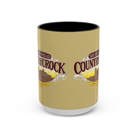 Country Crock Logo Accent Coffee Mug — Retro Farmhouse Butter Spread Design (11/15oz) - Creations by Chris and Carlos