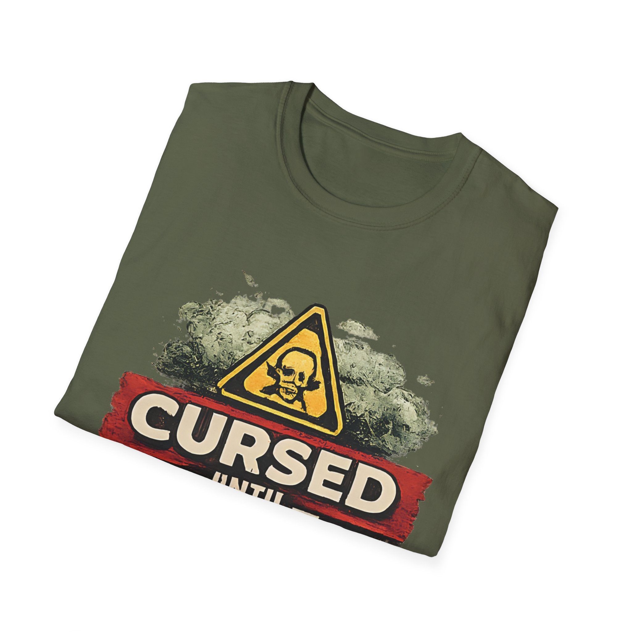 Cursed Until Further Notice T-Shirt – Humorous Dark Warning Graphic Tee - Creations by Chris and Carlos