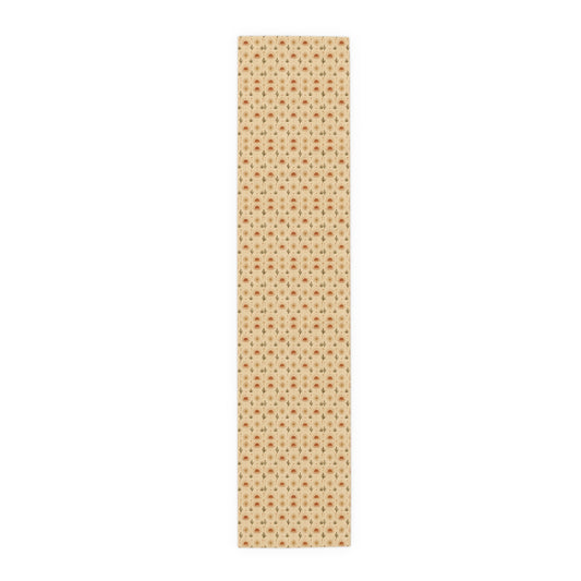 Autumn Harvest Table Runner - Fall Leaves & Pumpkins Cotton-Poly Dining Decor - Creations by Chris and Carlos