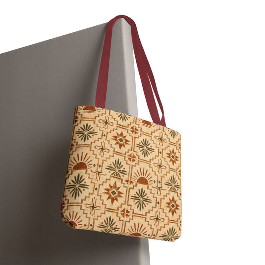 Southwest Geometric Tote Bag – Vintage Desert Pattern All-Over Print - Creations by Chris and Carlos