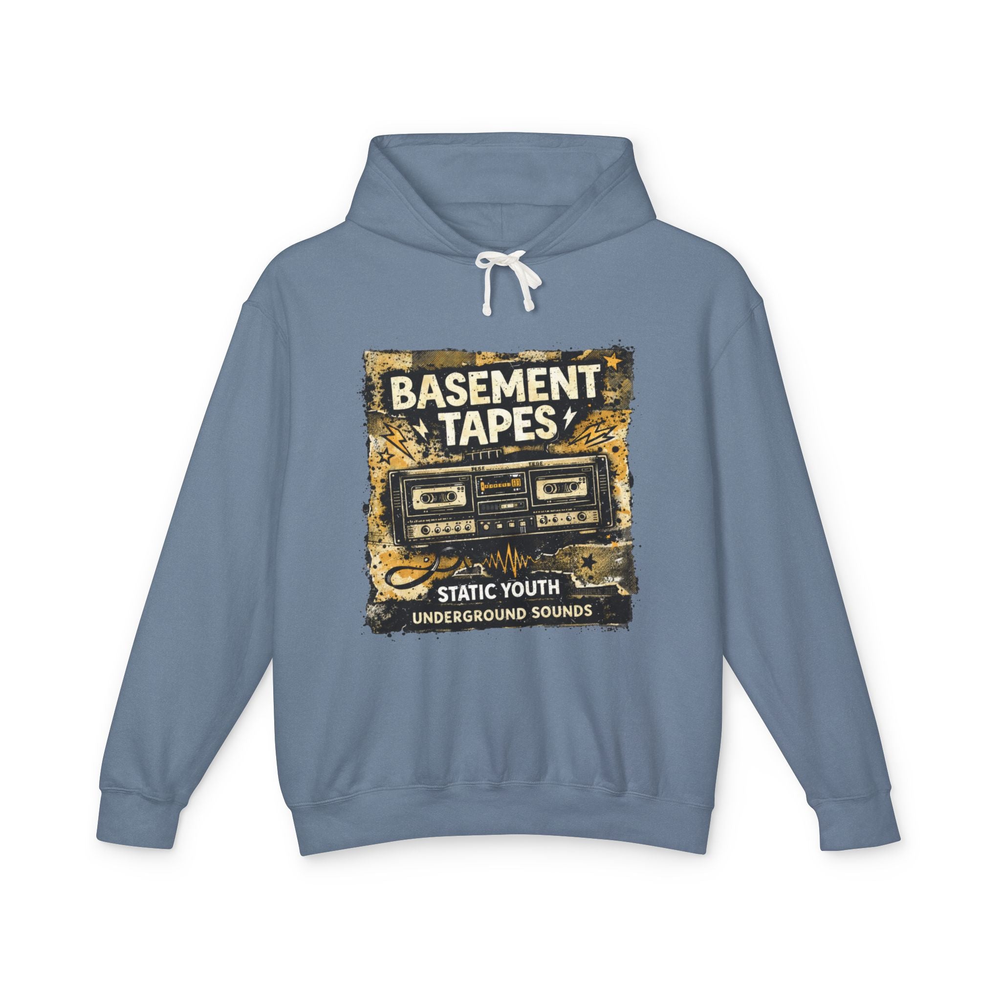 Basement Tapes Vintage Cassette Hoodie — Retro Music Streetwear - Creations by Chris and Carlos