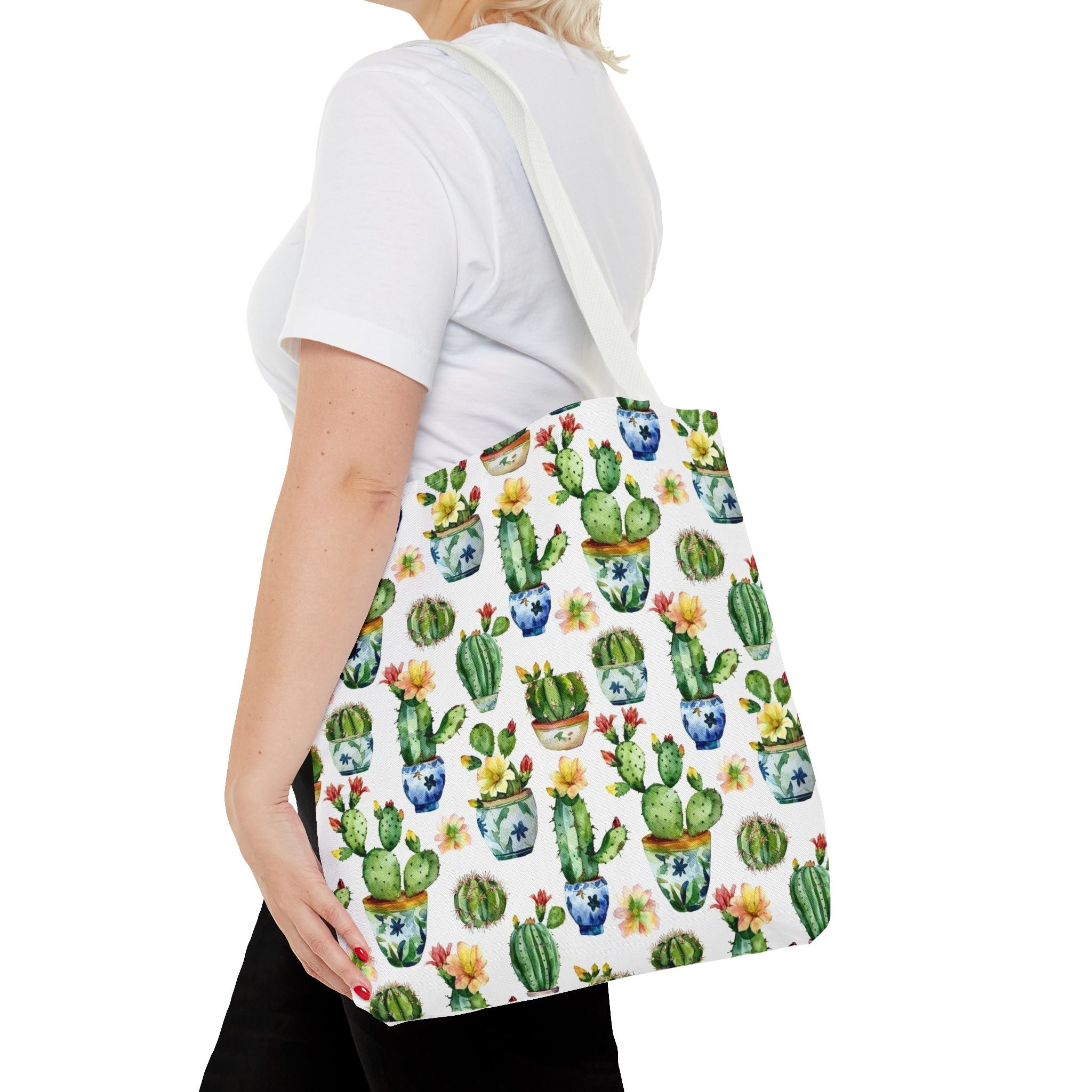 Sol y Alegría (Sun and Joy) Collection- Cactus Succulent Pattern Microfiber Blanket Soft Velveteen Throw for Home & Garden Lovers Cactus Watercolor Tote Bag – Floral Potted Succulent Pattern All-Over Print - Creations by Chris and Carlos