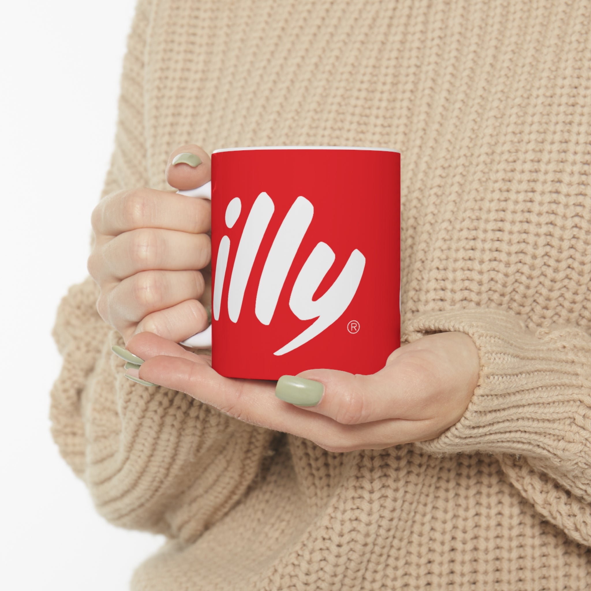 Illy coffee- White Ceramic Mug - Creations by Chris and Carlos