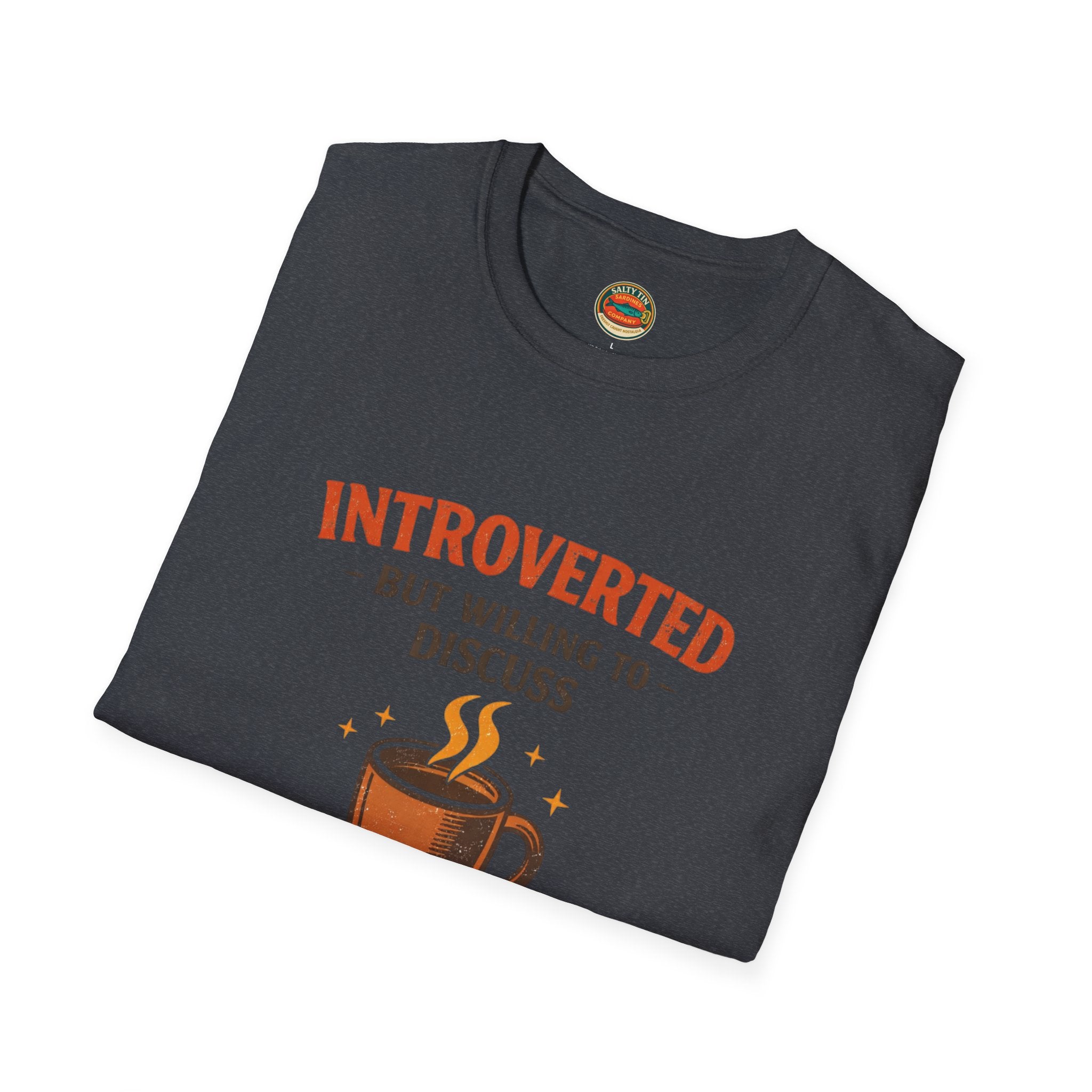 Introverted But Willing to Discuss Coffee T-Shirt - Creations by Chris and Carlos