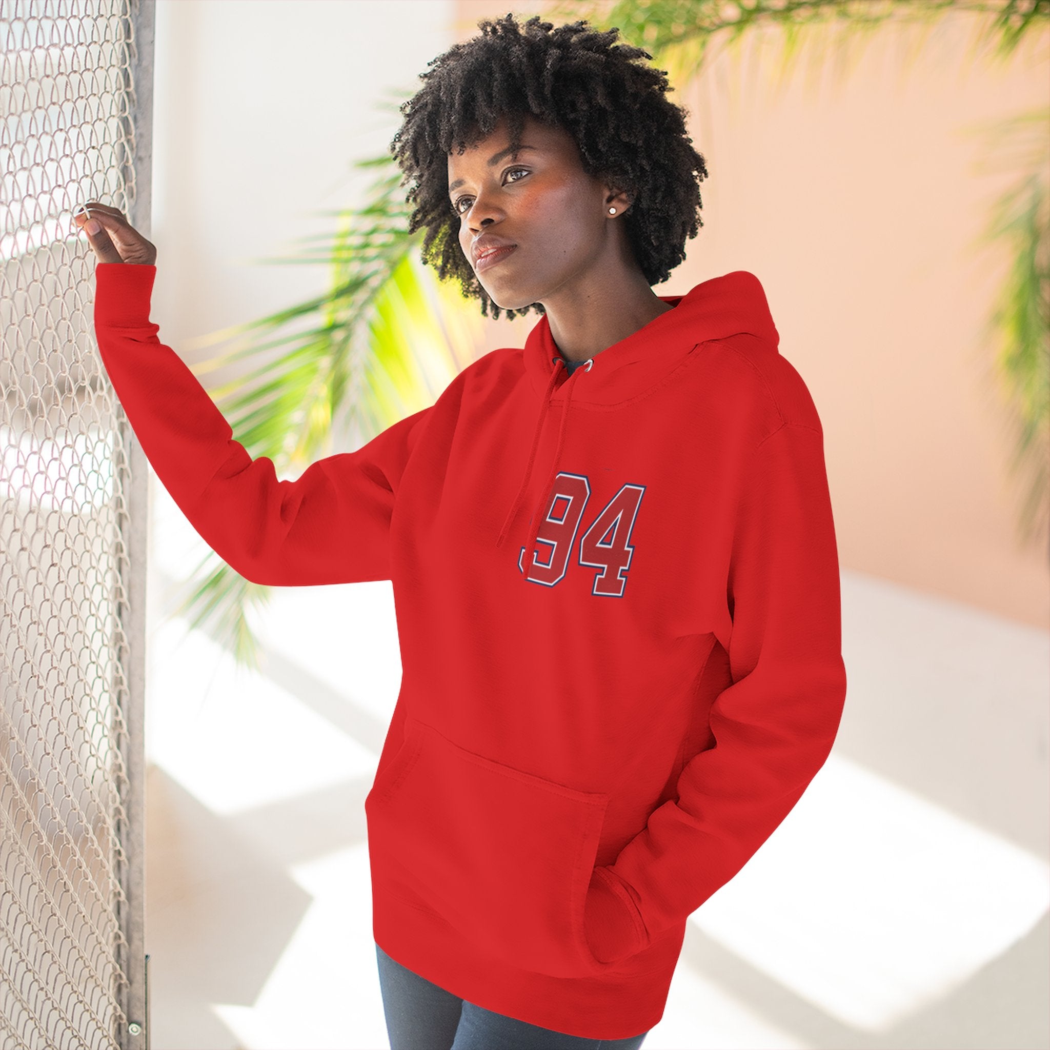 94 BNY Bunny Football Hoodie — Funny Easter Sports Pullover - Creations by Chris and Carlos