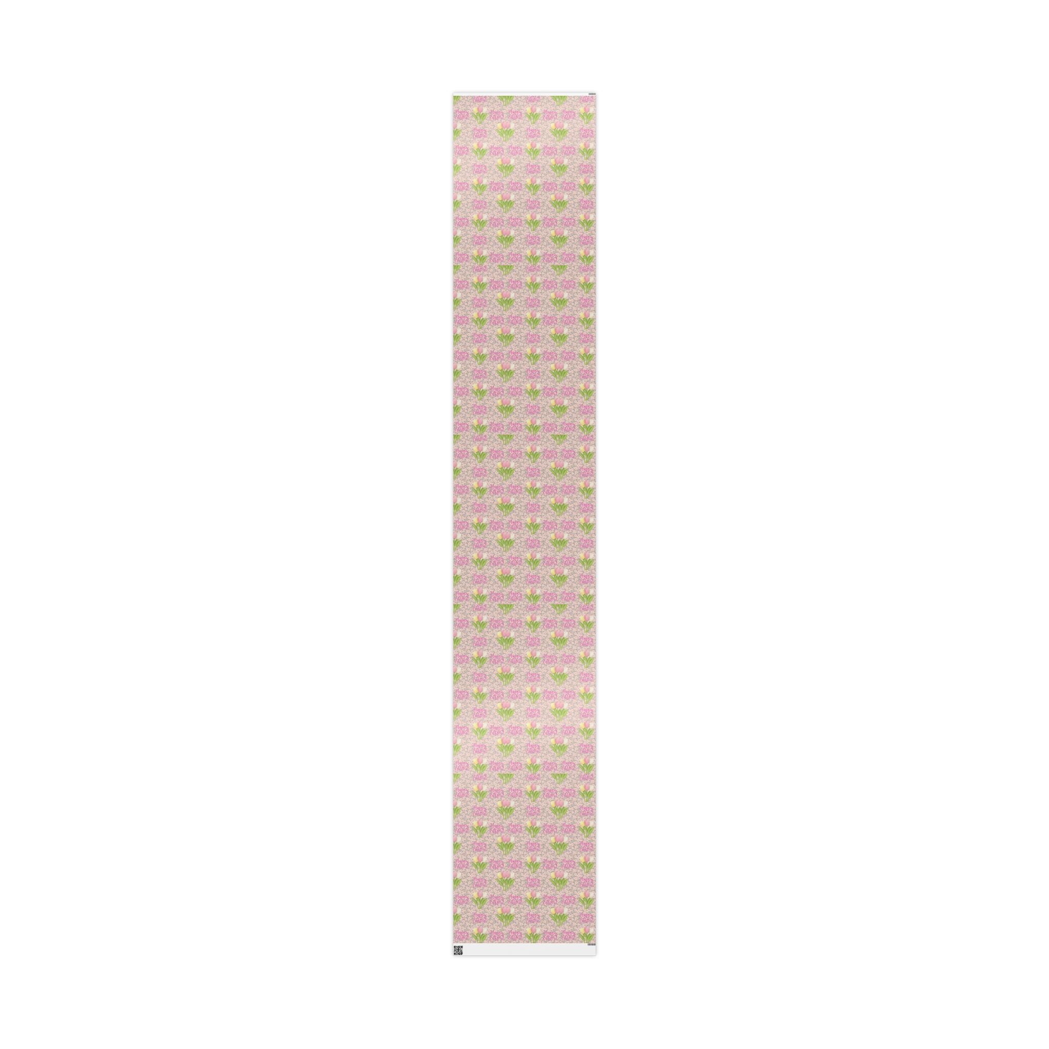 Easter Floral Tulip Wrapping Paper Roll — Pink Vintage Bouquet Gift Wrap - Creations by Chris and Carlos
