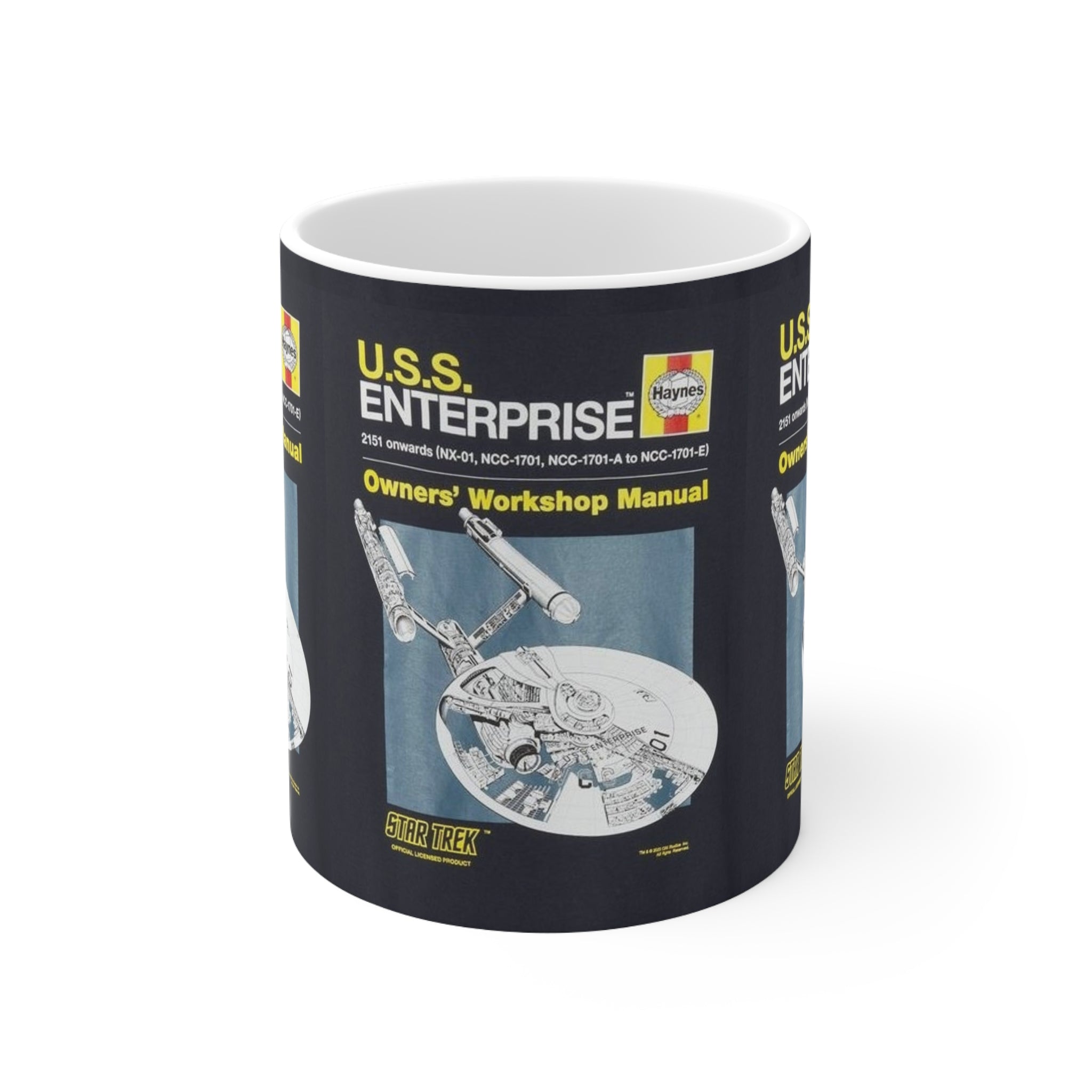USS Enterprise- White Ceramic Mug - Creations by Chris and Carlos