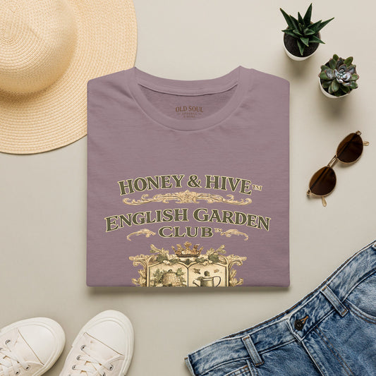 English Garden Club T-Shirt — "Honey & Hive" Vintage Floral Tee - Creations by Chris and Carlos