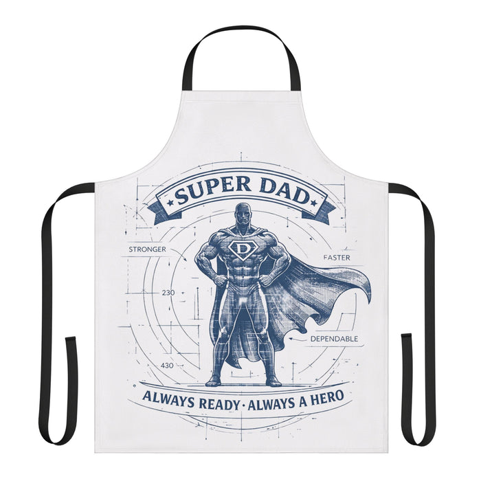Super Dad Apron — "Always Ready, Always a Hero" Chef Apron for Fathers