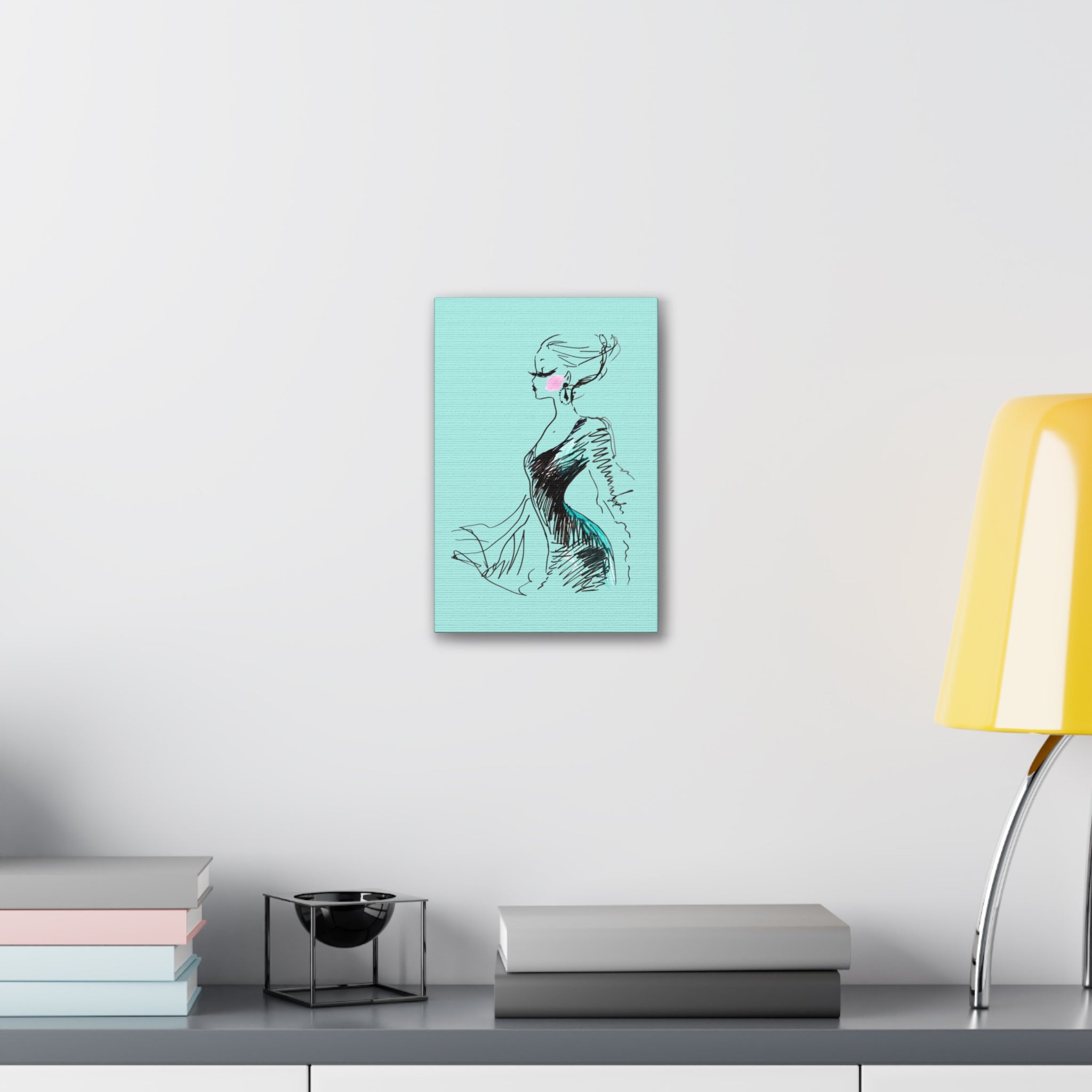 Fashion Illustration Canvas Print — Elegant Woman Sketch Wall Art - Creations by Chris and Carlos