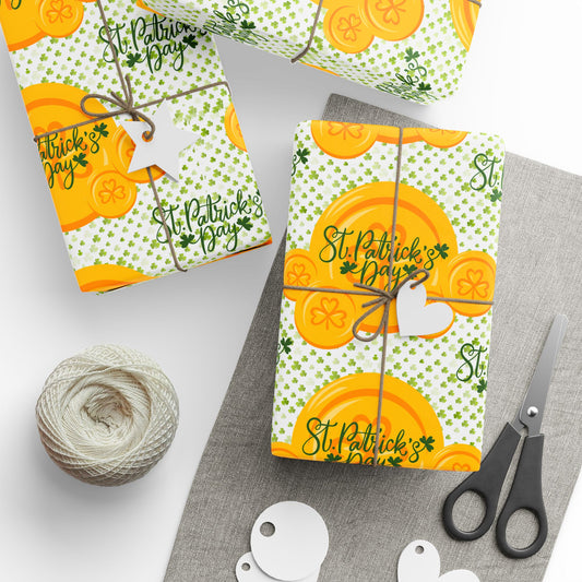 Citrus Blooms Wrapping Paper Roll — Sunshine Lemon Pattern Gift Wrap - Creations by Chris and Carlos