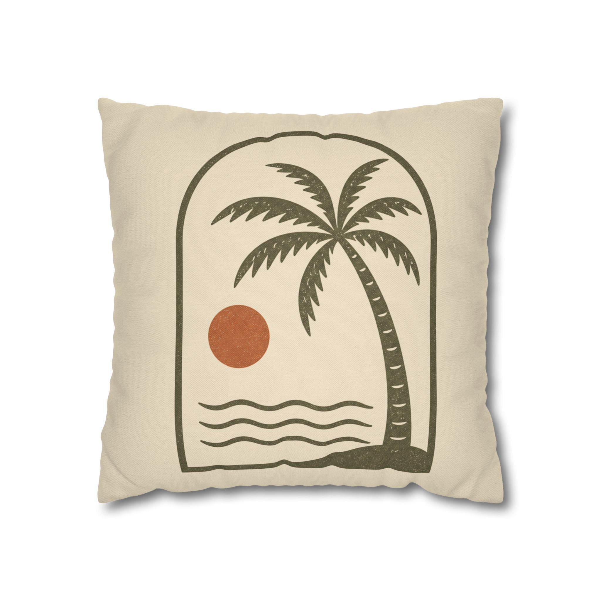 Retro Palm Tree Sunset Pillowcase - Creations by Chris and Carlos