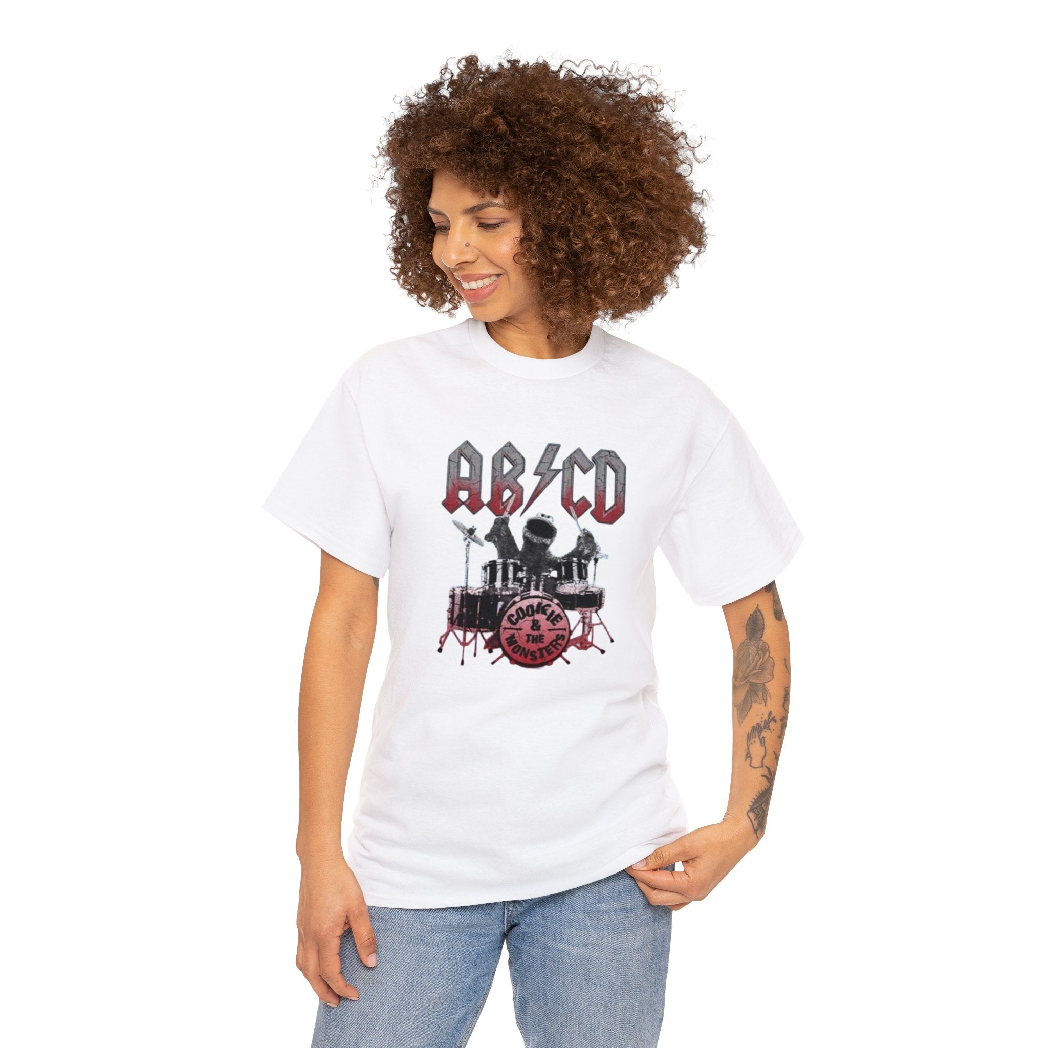 AC DC- Unisex Heavy Cotton Tee - Creations by Chris and Carlos