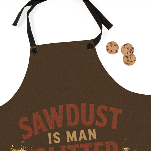 Apron — "Sawdust is Man Glitter" Workshop Apron for Woodworkers & DIYers - Creations by Chris and Carlos