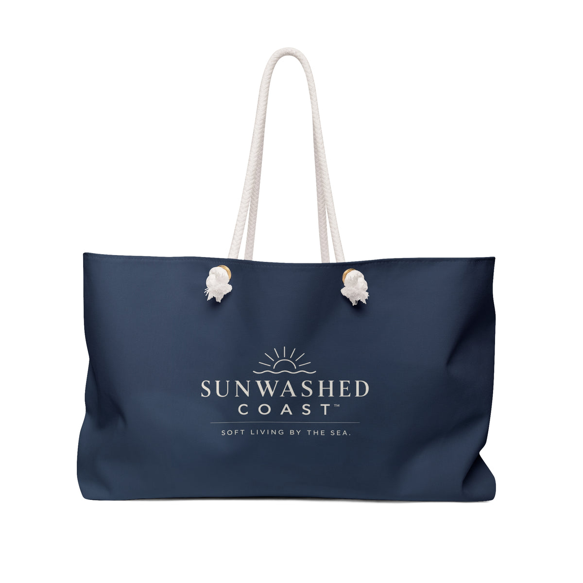 Sunwashed Coast Weekender Bag — Navy Beach Travel Tote - Creations by Chris and Carlos