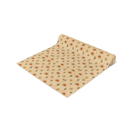 Autumn Harvest Table Runner - Fall Leaves & Pumpkins Cotton-Poly Dining Decor - Creations by Chris and Carlos