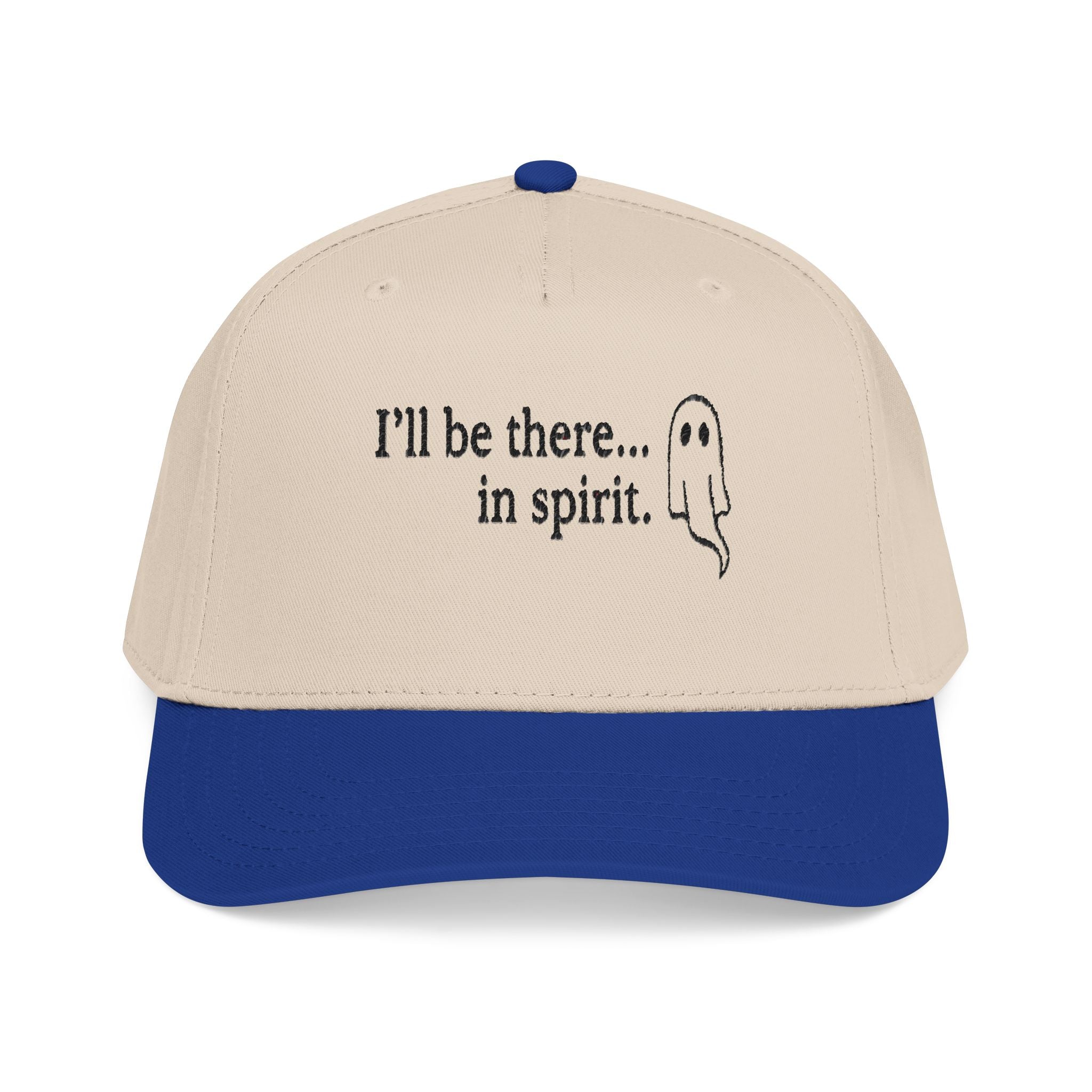 I'll Be There... In Spirit Ghost Cap — Funny Halloween Baseball Hat - Creations by Chris and Carlos