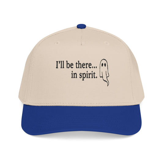 I'll Be There... In Spirit Ghost Cap — Funny Halloween Baseball Hat - Creations by Chris and Carlos