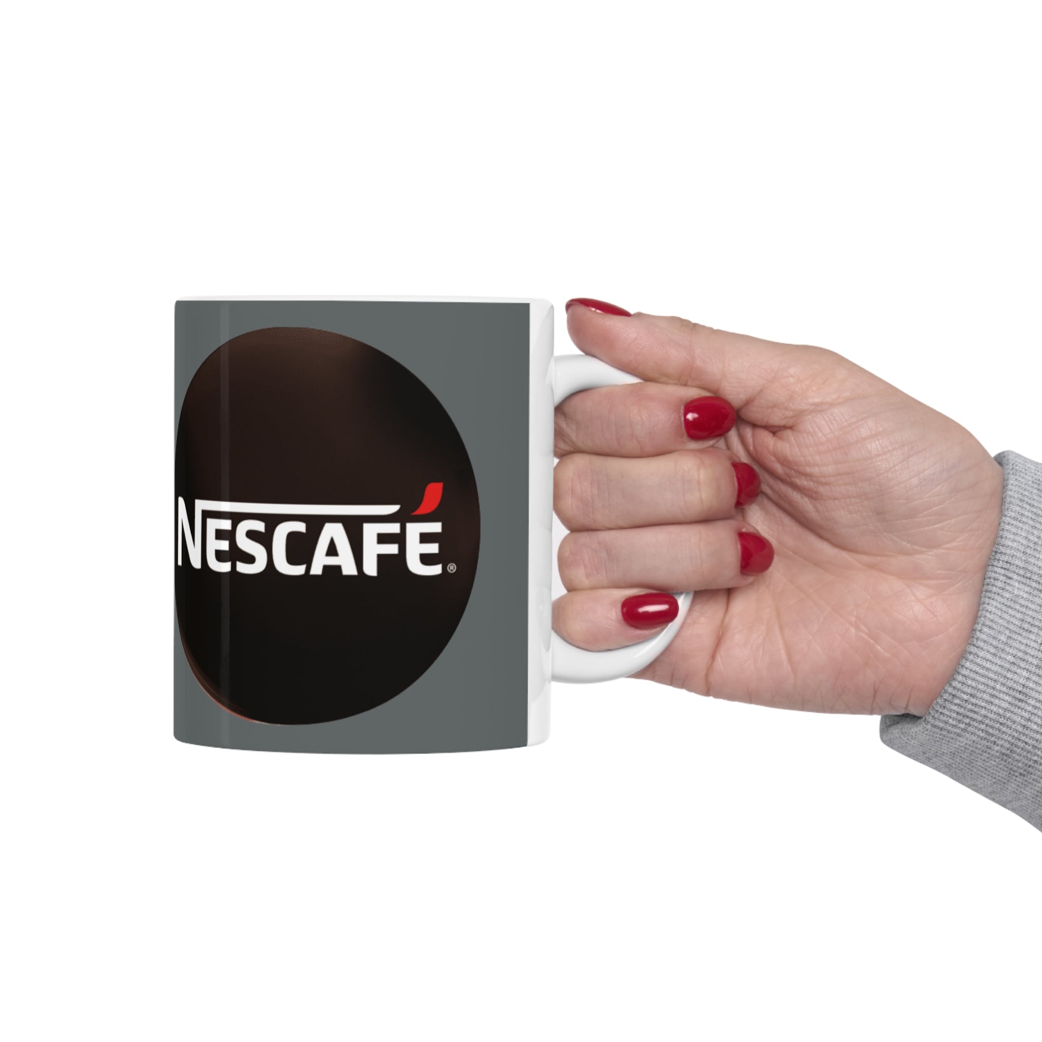 Nescafe Coffee- White Ceramic Mug - Creations by Chris and Carlos