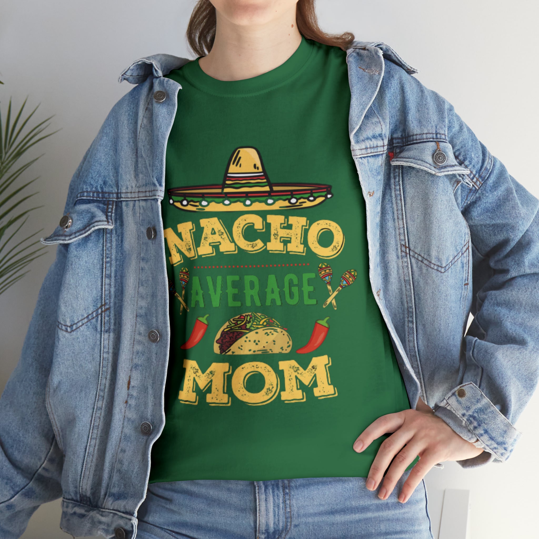 Nacho Average Mom- Unisex Heavy Cotton T-Shirt - Creations by Chris and Carlos