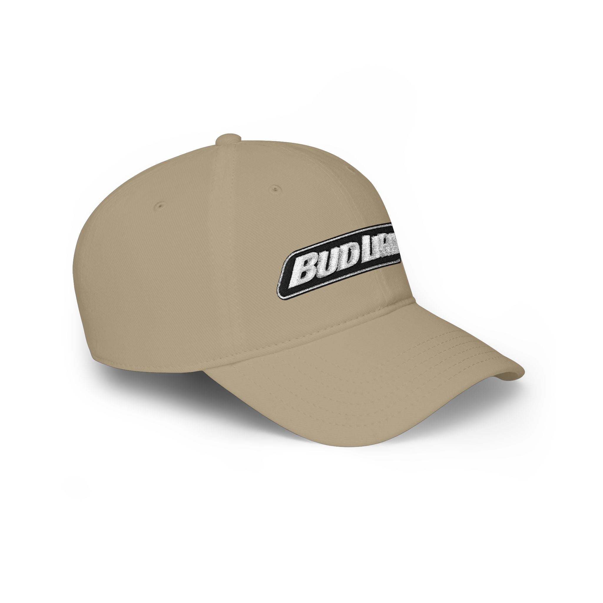 Bud Light Embroidered Baseball Cap — Red Low Profile Dad Hat - Creations by Chris and Carlos