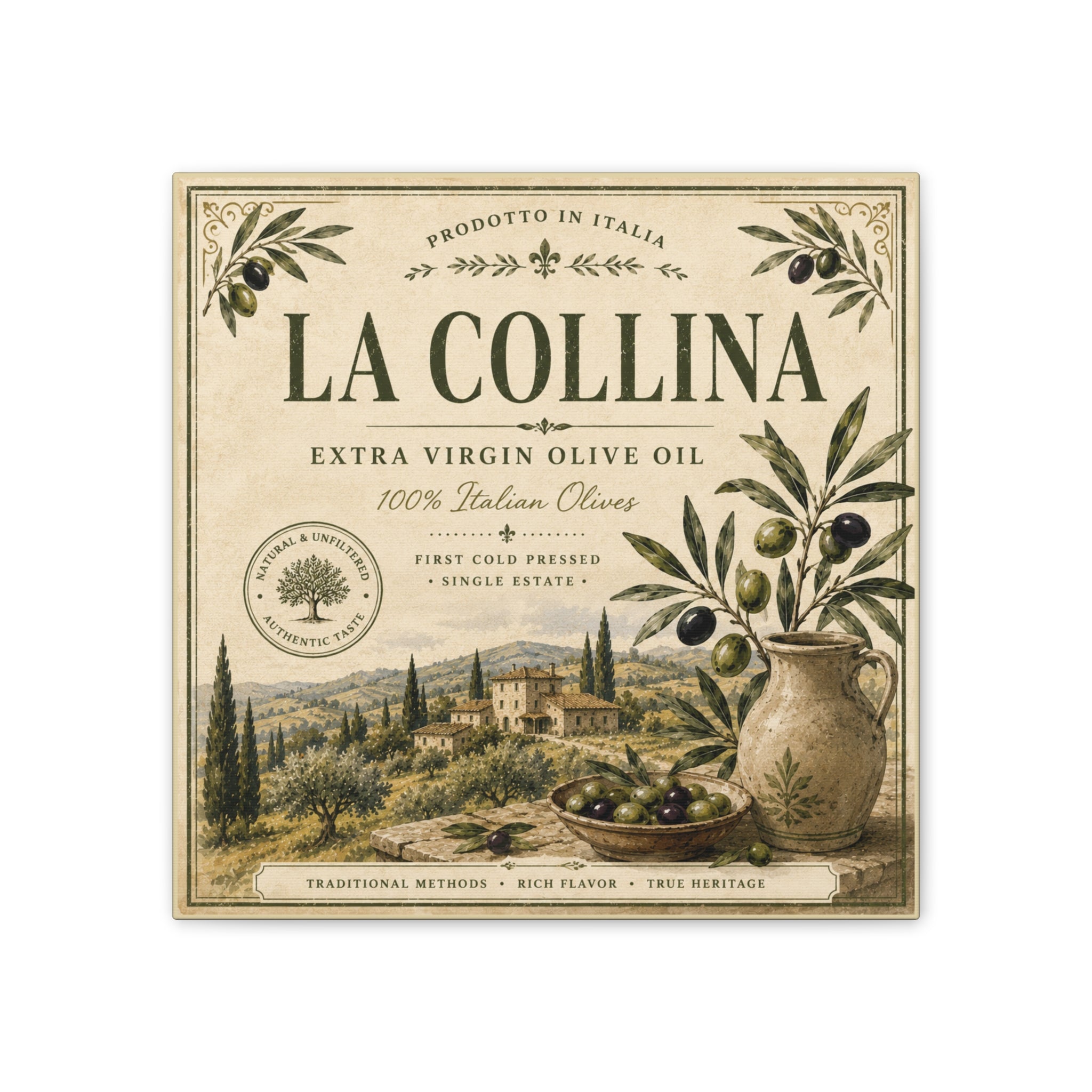 La Collina Olive Oil Canvas Wall Art - Creations by Chris and Carlos