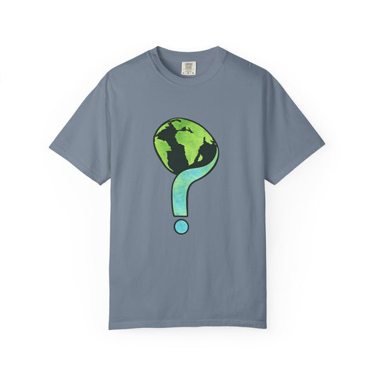 Earth Question Mark T-Shirt — Eco Awareness Graphic Tee - Creations by Chris and Carlos
