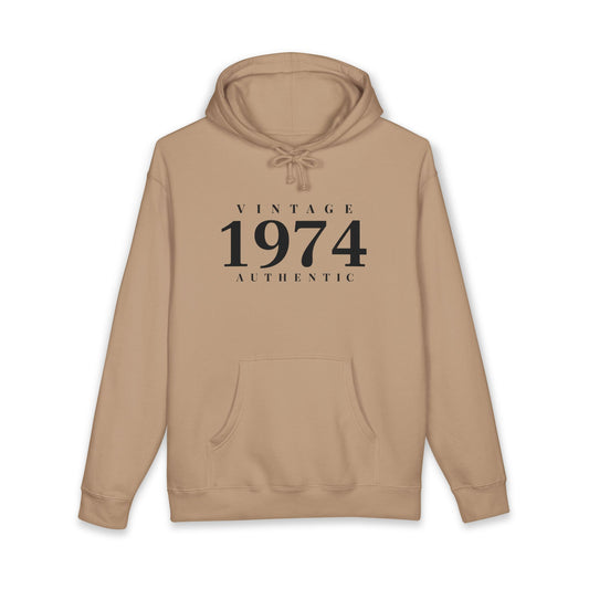 1974 Vintage Hoodie Authentic 1974 Birthday Pullover- Personalize - Creations by Chris and Carlos