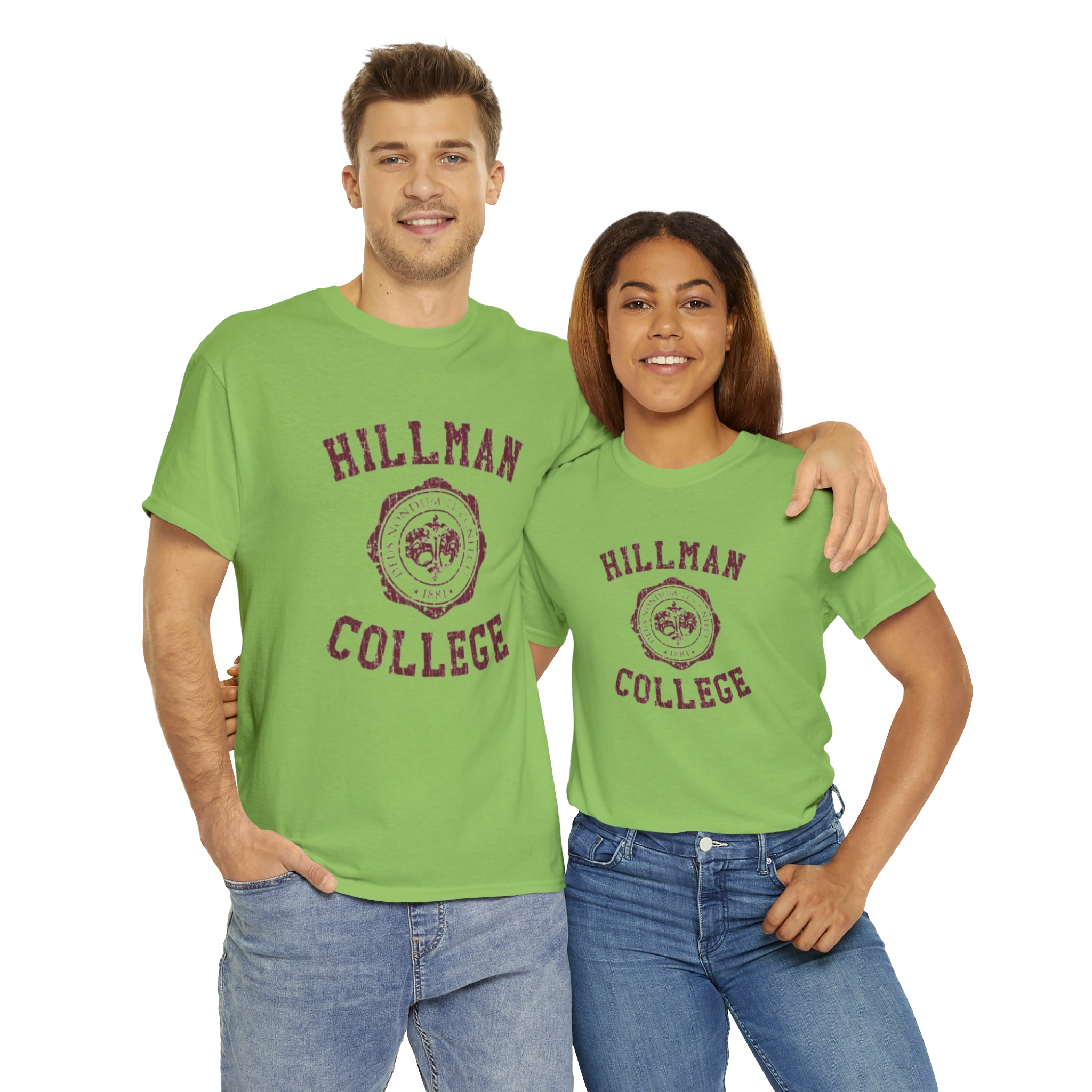 Hillman College- Unisex Heavy Cotton T-Shirt - Creations by Chris and Carlos