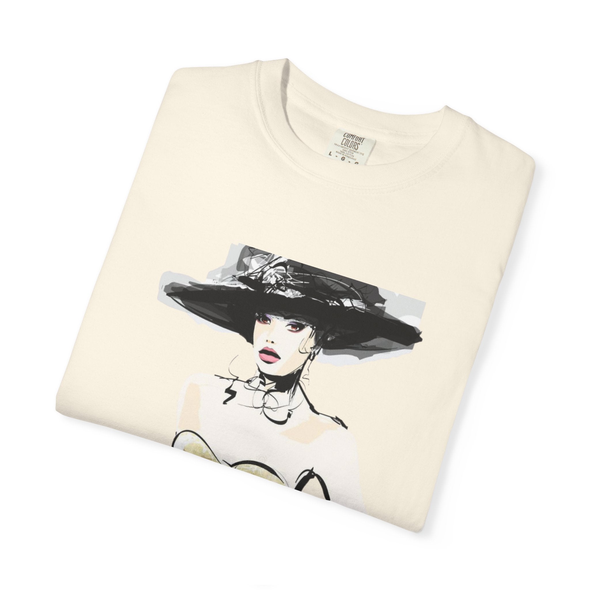 Fashion Illustration Tee — Vintage Chic Lady Graphic T-Shirt - Creations by Chris and Carlos