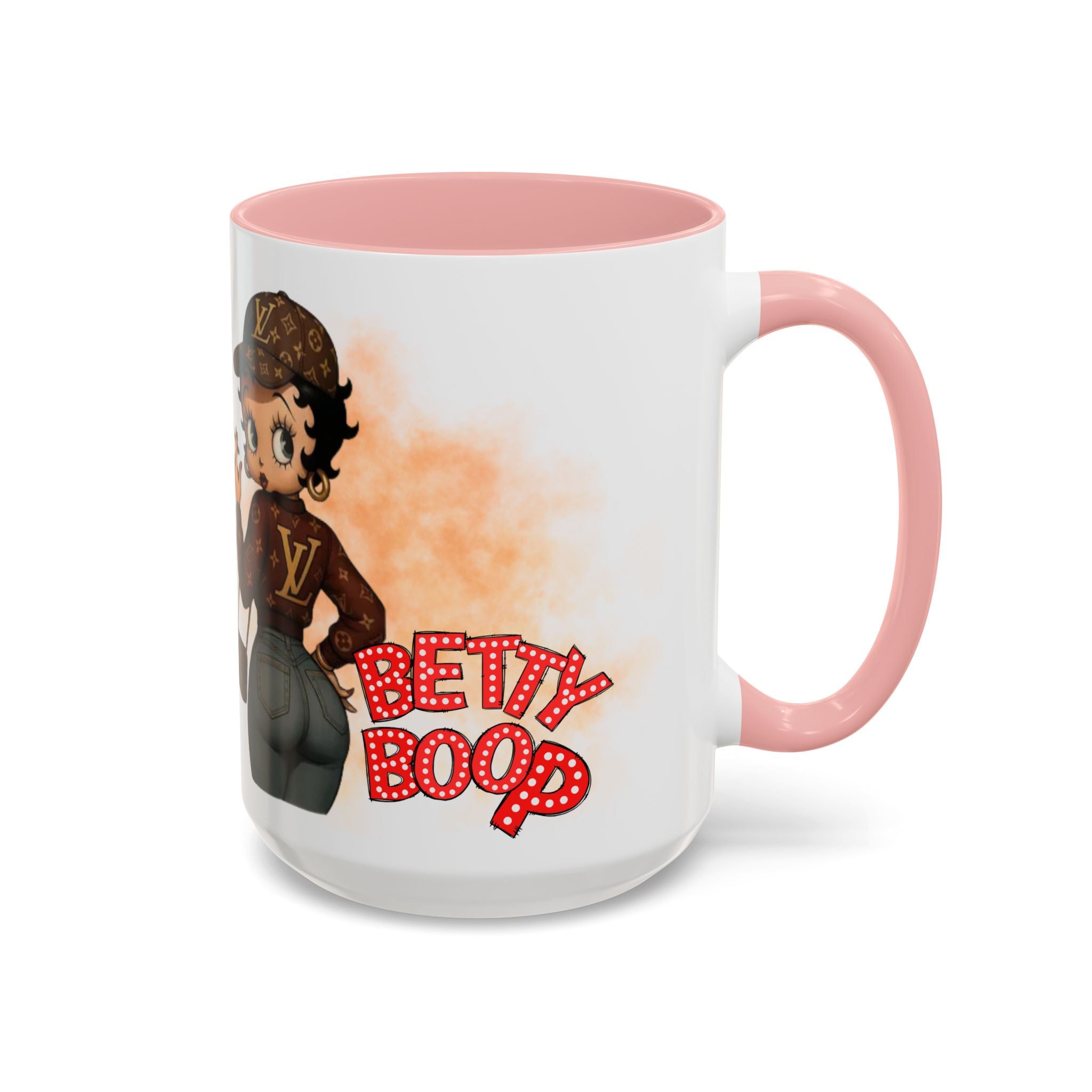Accent Coffee Mug — Retro Pin-Up Character with 'Betty Boop' Text - Creations by Chris and Carlos