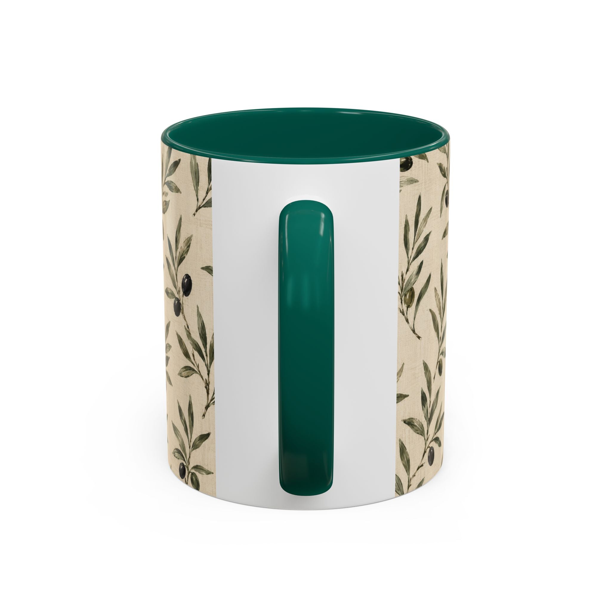 Olive Branch Pattern Ceramic Mug (11oz, 15oz) - Creations by Chris and Carlos