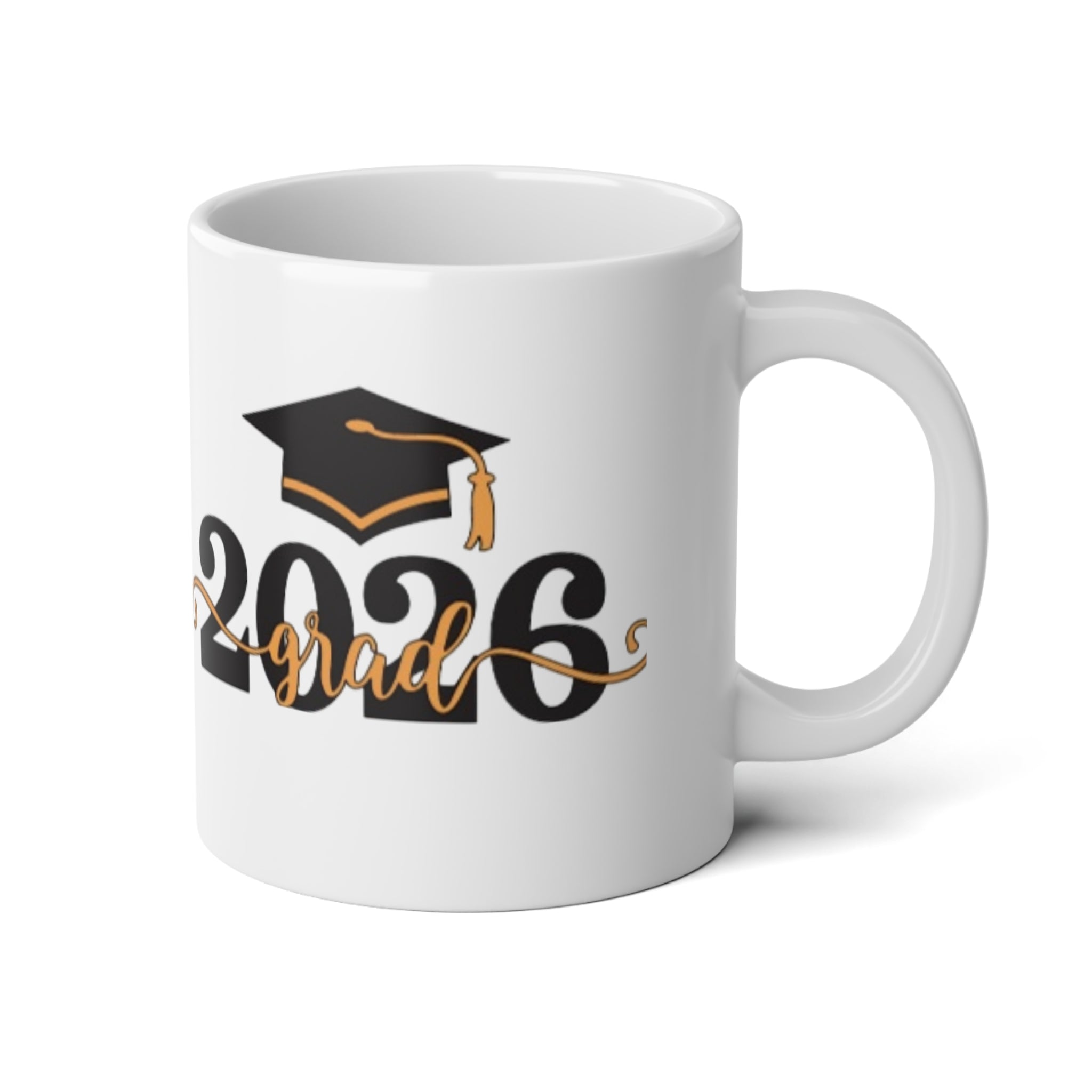 2026 Graduation Jumbo Mug – 20oz Ceramic Coffee Cup with Graduation Cap Design - Creations by Chris and Carlos