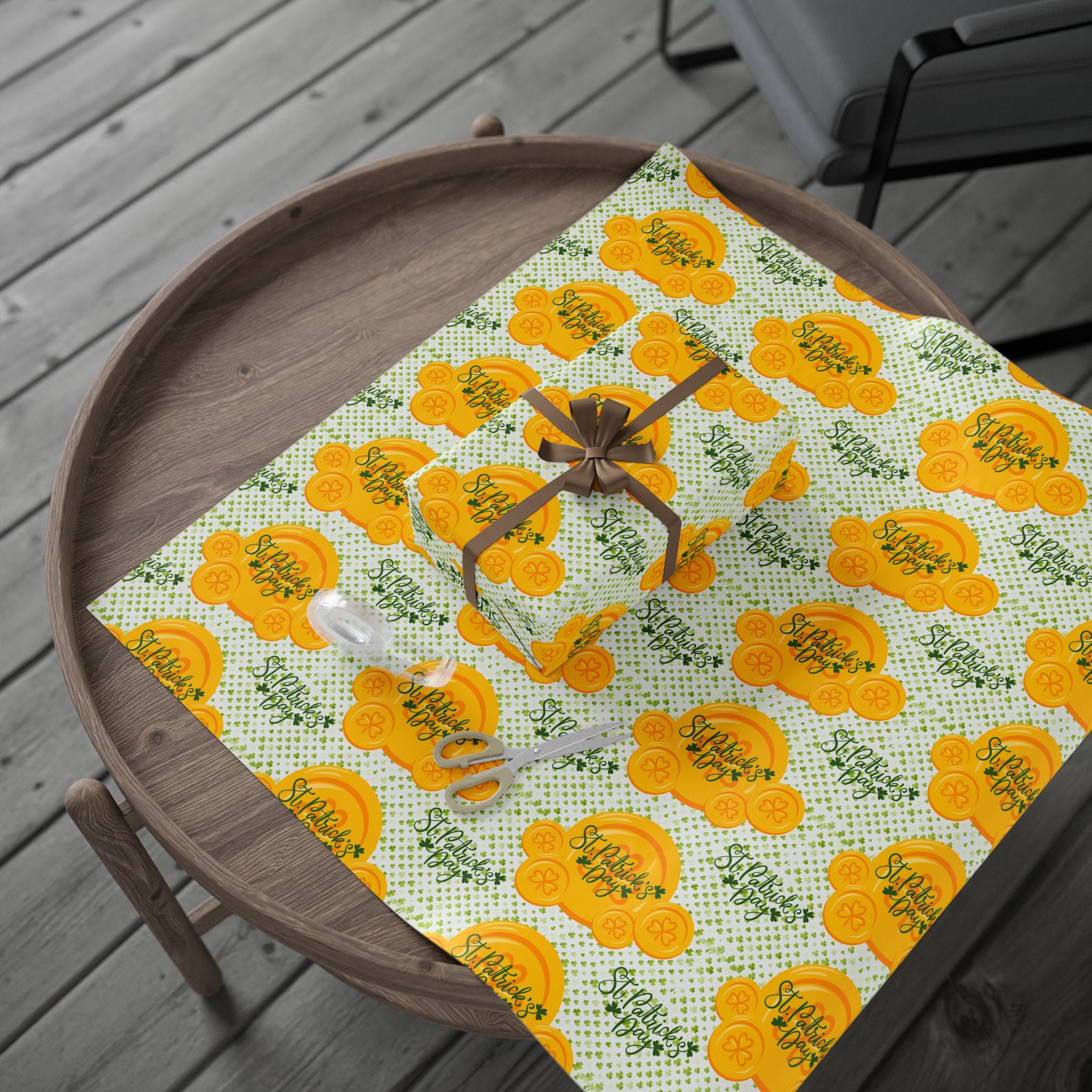 Citrus Blooms Wrapping Paper Roll — Sunshine Lemon Pattern Gift Wrap - Creations by Chris and Carlos