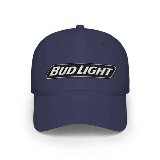 Bud Light Embroidered Baseball Cap — Red Low Profile Dad Hat - Creations by Chris and Carlos