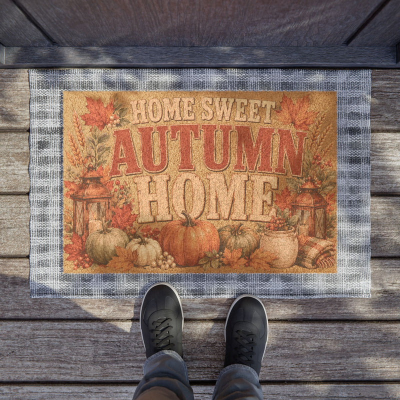 Home Sweet Autumn Home — Autumn Home | 24 × 16 Coir Doormat | Old Soul Harvest Hallow™
