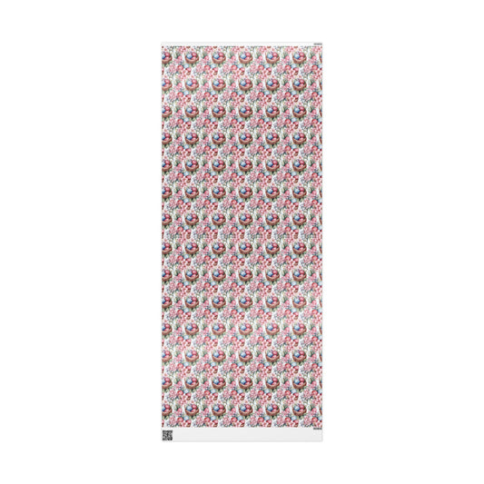 Easter Pastel Bunny & Eggs Wrapping Paper Roll — Floral Spring Gift Wrap - Creations by Chris and Carlos