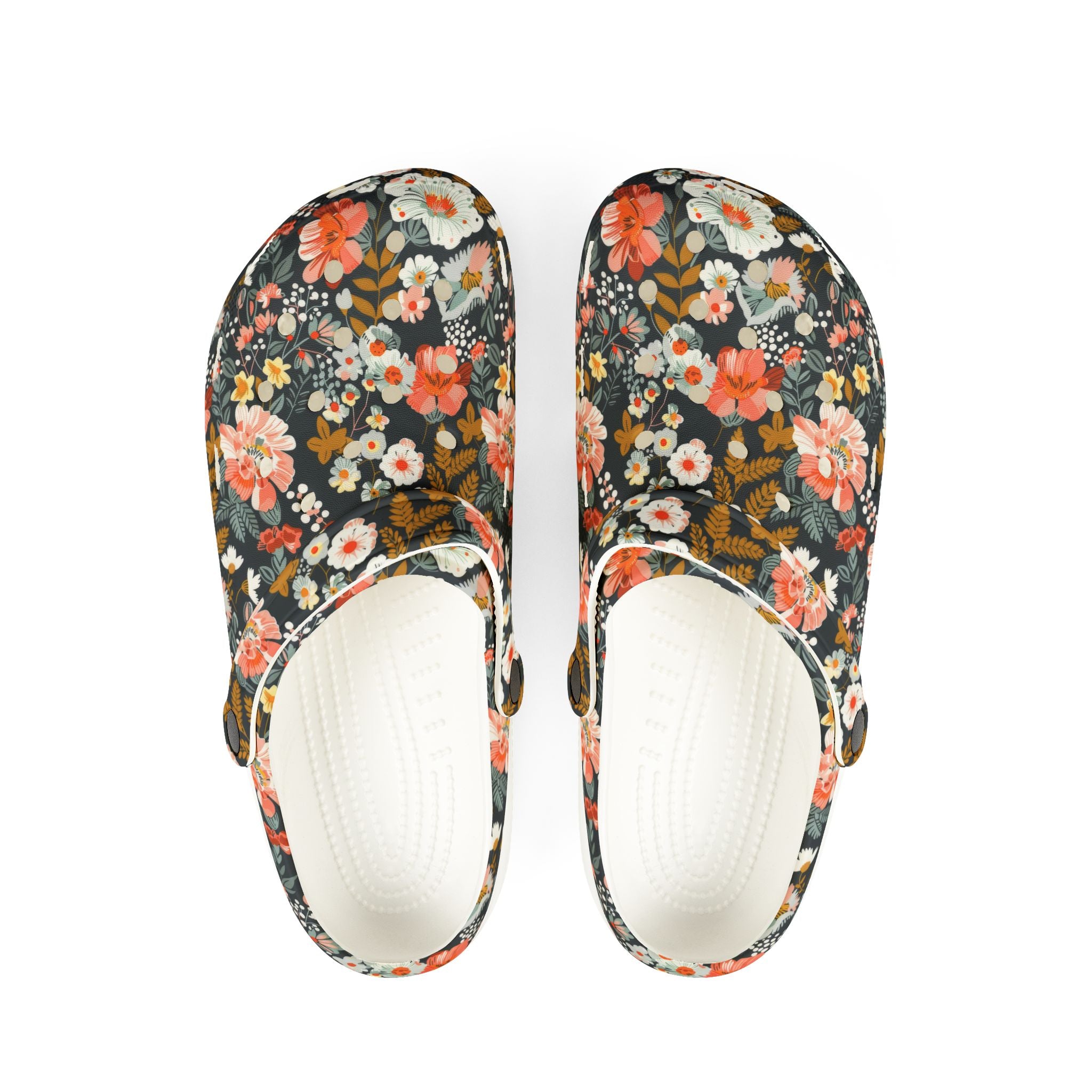Floral Garden EVA Clogs — Lightweight Waterproof Slip-On Shoes - Creations by Chris and Carlos