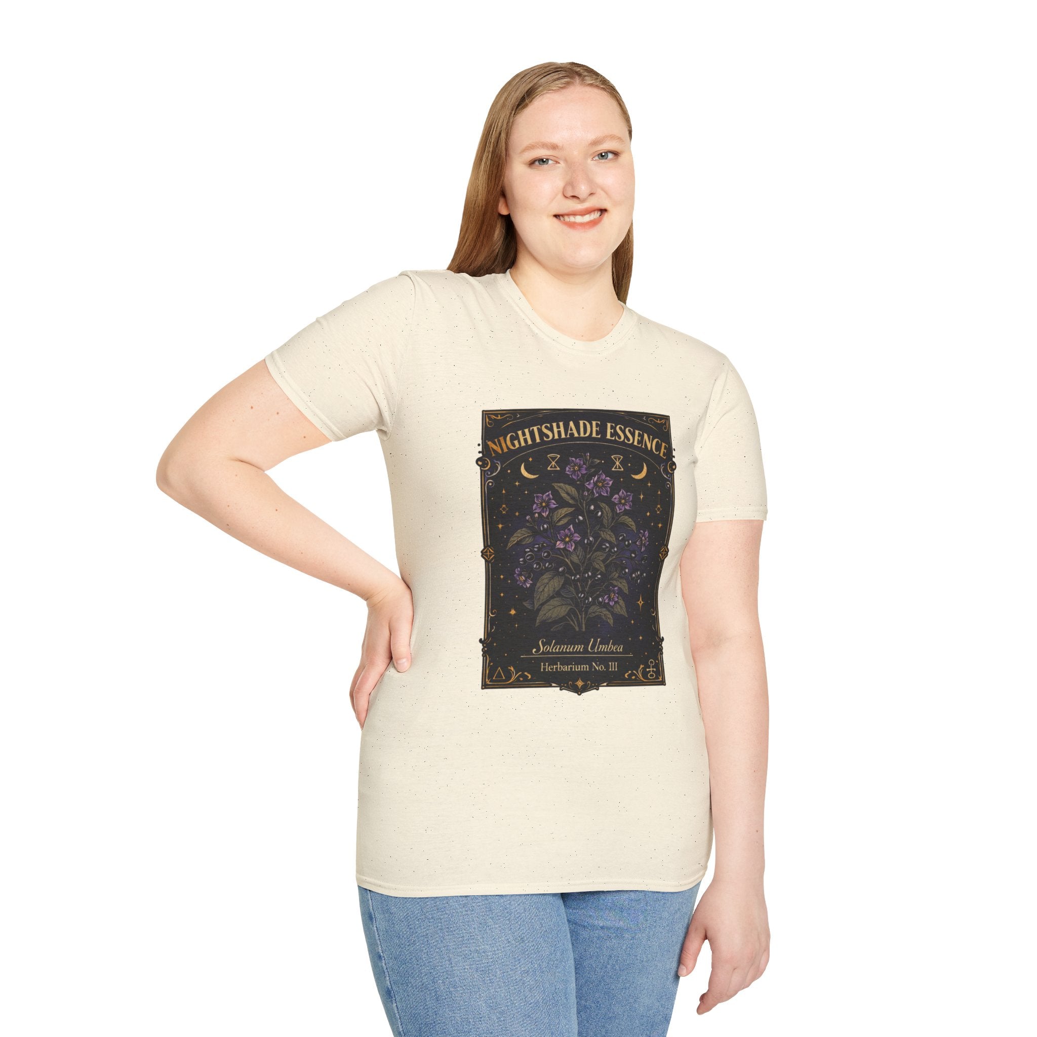 Old Soul Apothecary Nightshade Essence T-Shirt — Botanical Moonlight Graphic Tee - Creations by Chris and Carlos