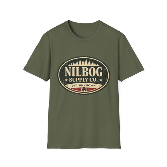 Nilbog Supply Co. T-Shirt — Vintage Horror Cabin Graphic Tee - Creations by Chris and Carlos
