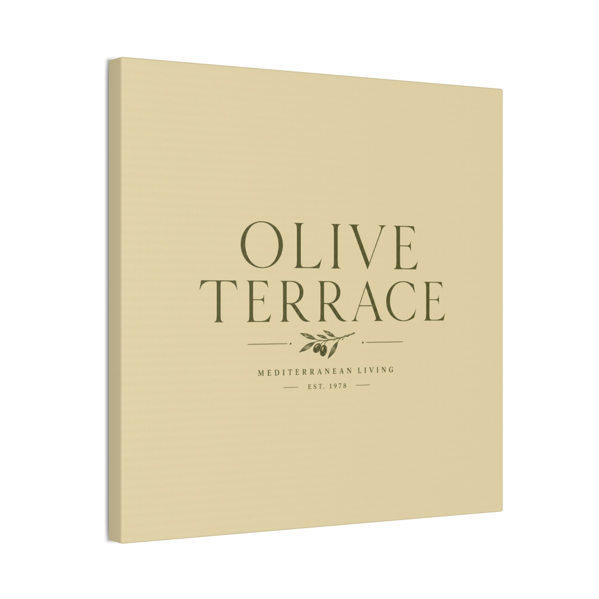 Olive Terrace Canvas Wall Art — Mediterranean Living Stretched Canvas - Creations by Chris and Carlos