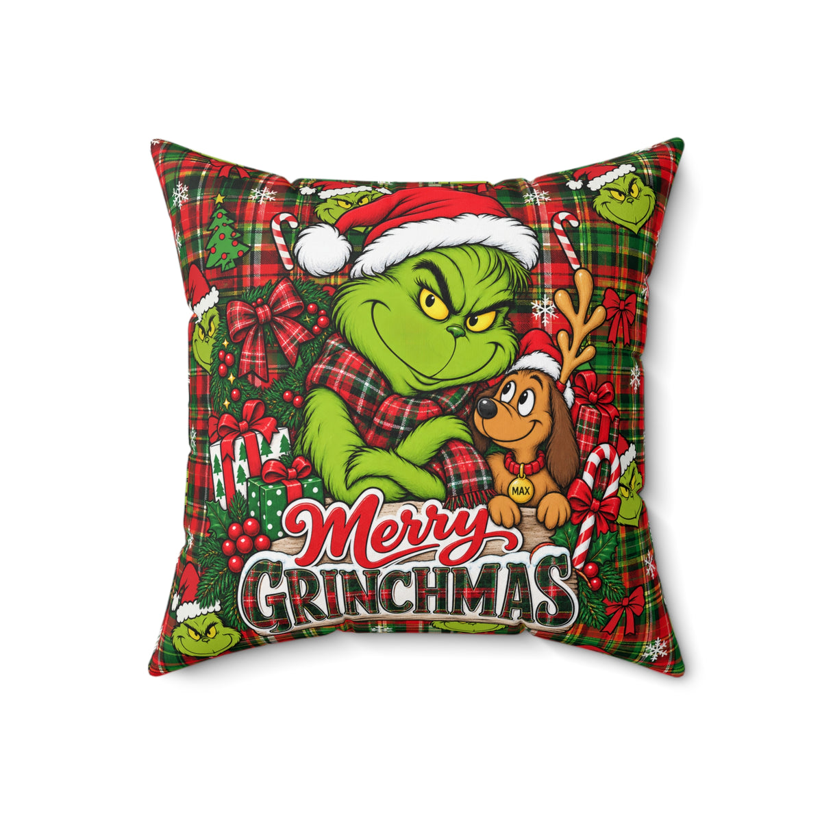 Grinchmas Plaid™ | Throw Pillow