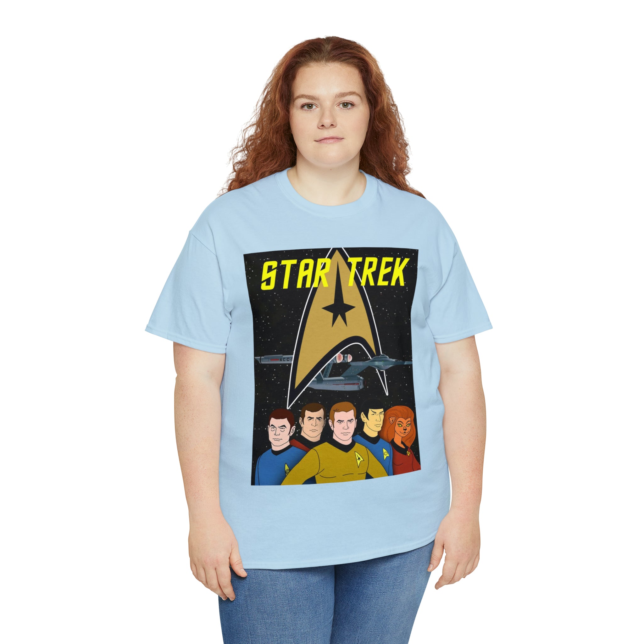 Star Trek Cartoon- Unisex Heavy Cotton T-Shirt - Creations by Chris and Carlos