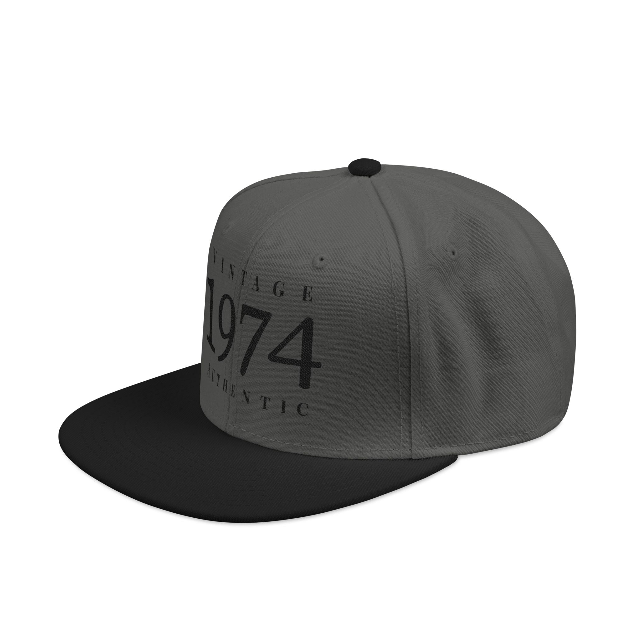 Personalize- 1974 Vintage Snapback Hat Embroidered Retro Athletic Baseball Cap - Creations by Chris and Carlos