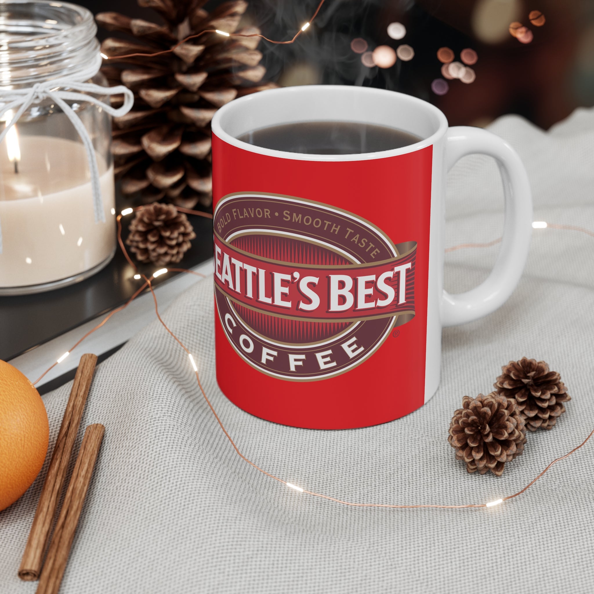 Seattle's Best Coffee- White Ceramic Mug - Creations by Chris and Carlos