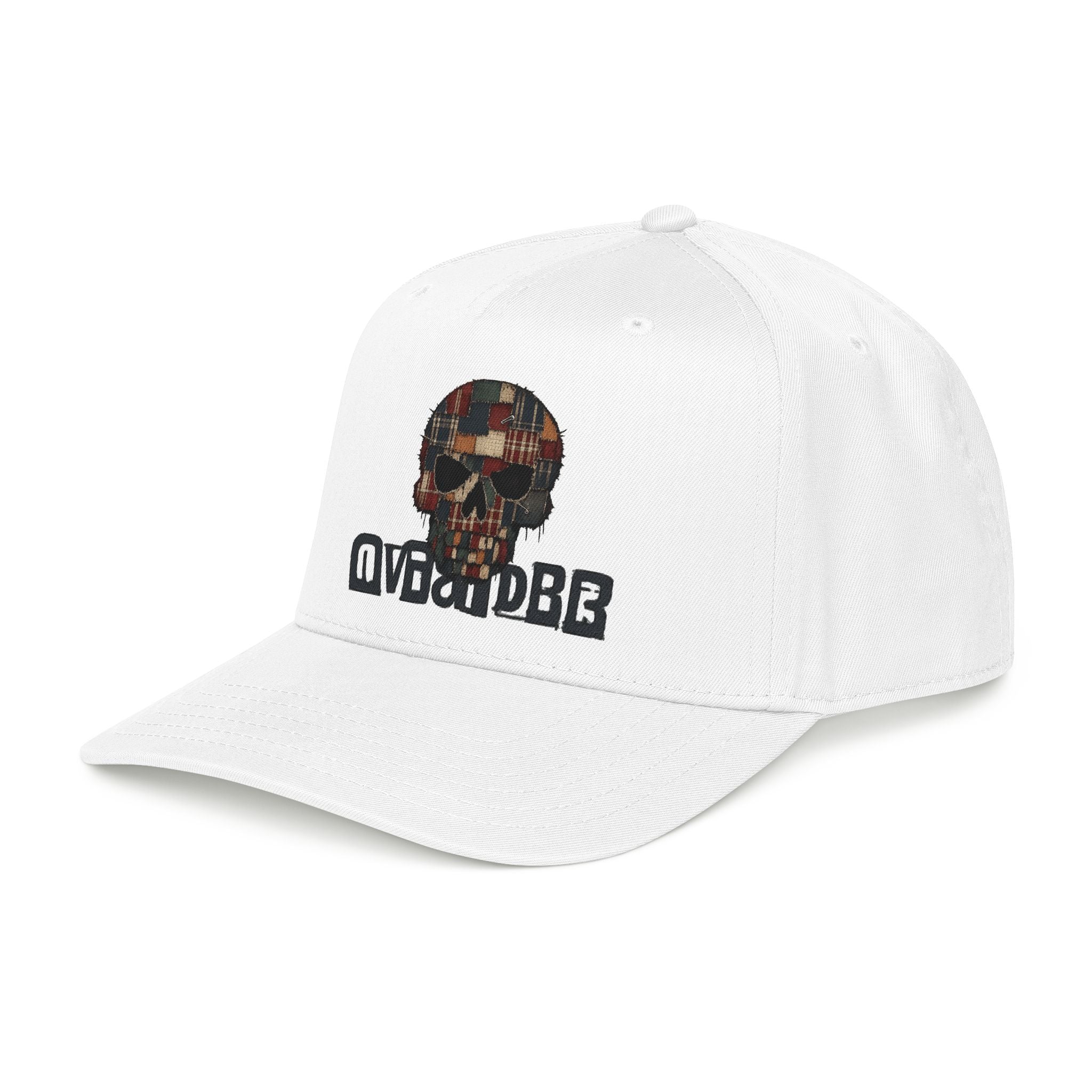 Patchwork Skull Baseball Cap — Vintage Plaid Skull Embroidered Hat - Creations by Chris and Carlos