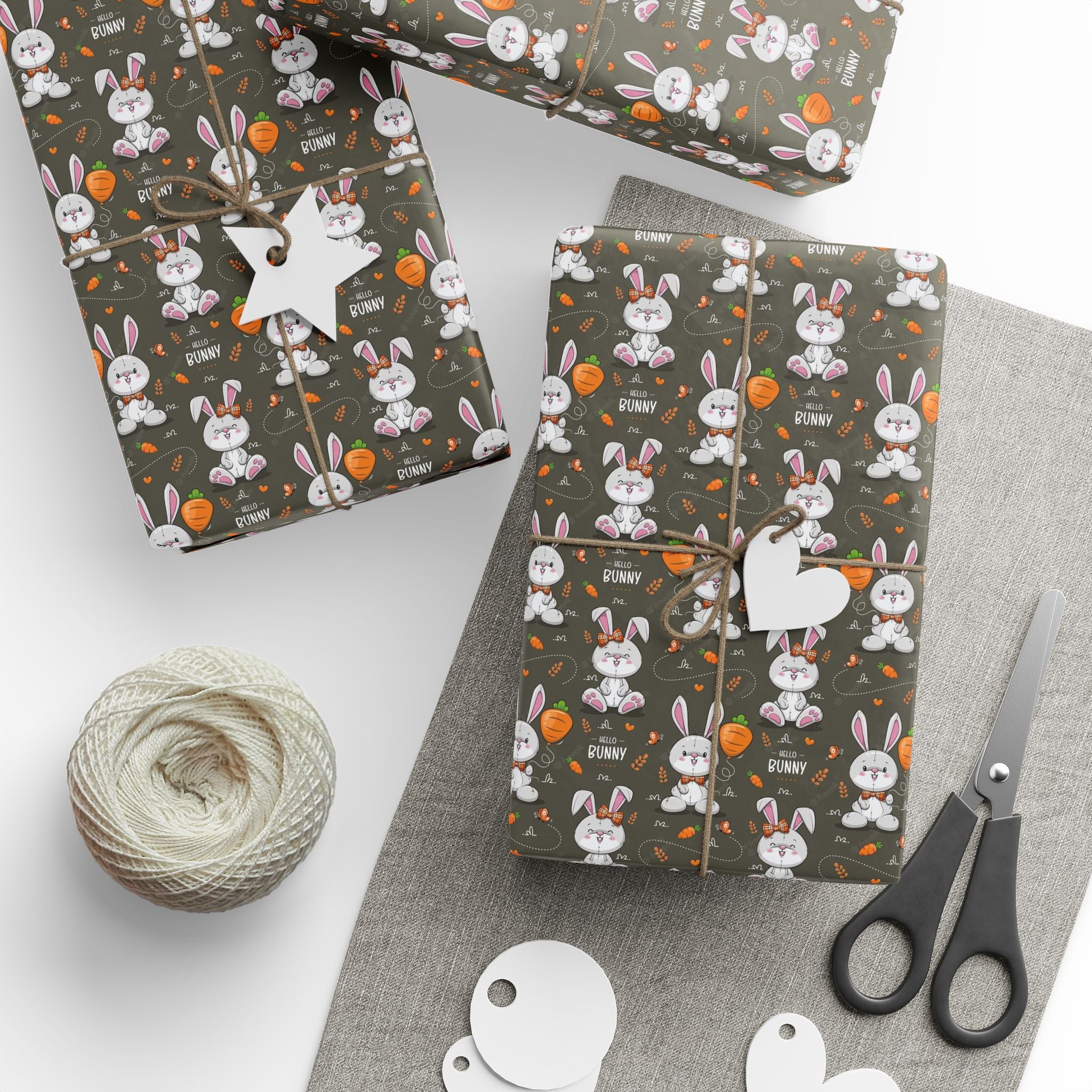 Bunny Pattern Wrapping Paper Roll — Cute Easter Gift Wrap - Creations by Chris and Carlos
