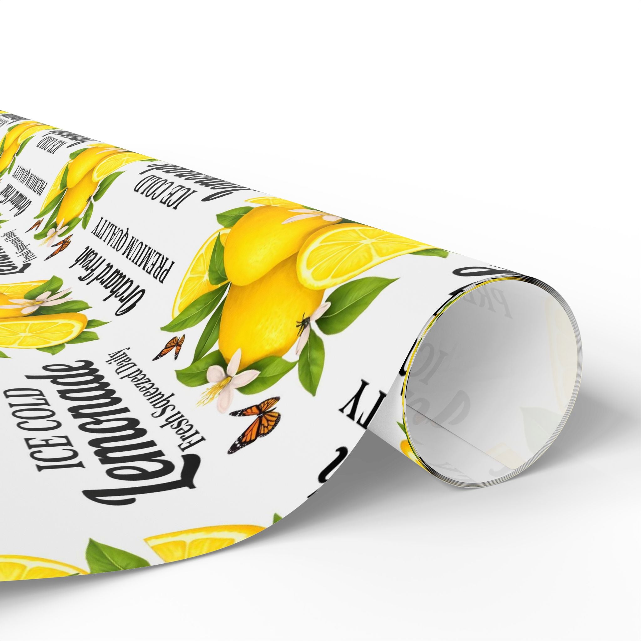 Lemonade Gift Wrap — Citrus Lemon Wrapping Paper Roll - Creations by Chris and Carlos