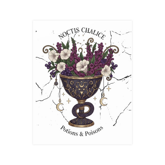 Noctis Chalice Matte Poster — Potions & Poisons Floral Gothic Wall Art - Creations by Chris and Carlos